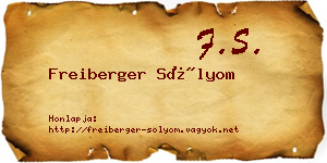 Freiberger Sólyom névjegykártya